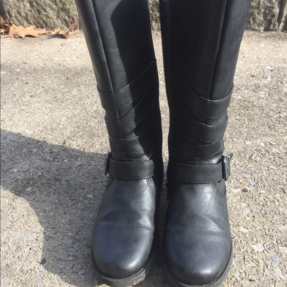 Girls 2 calf length boots